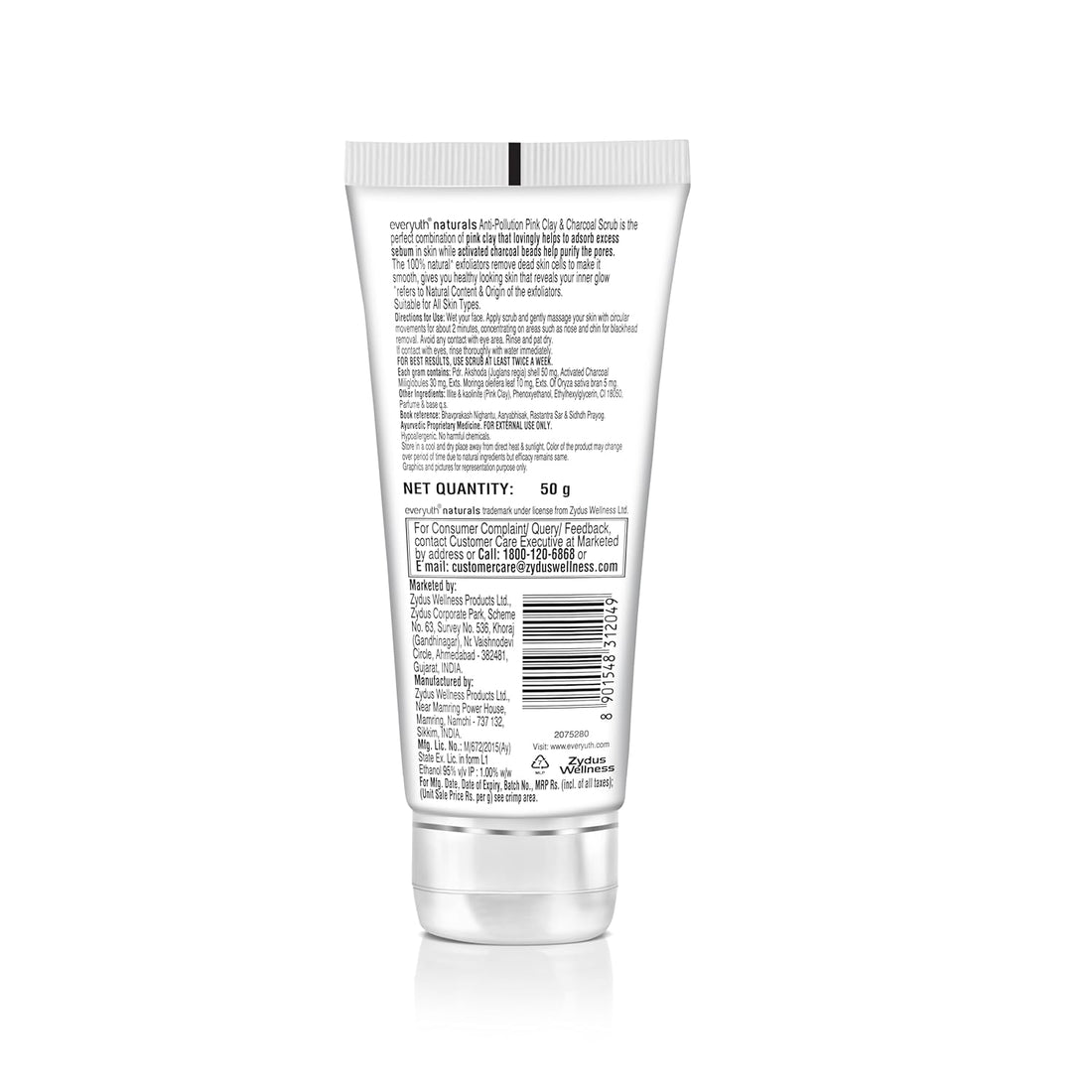 Everyuth Naturals Pink Clay & Charcoal Scrub