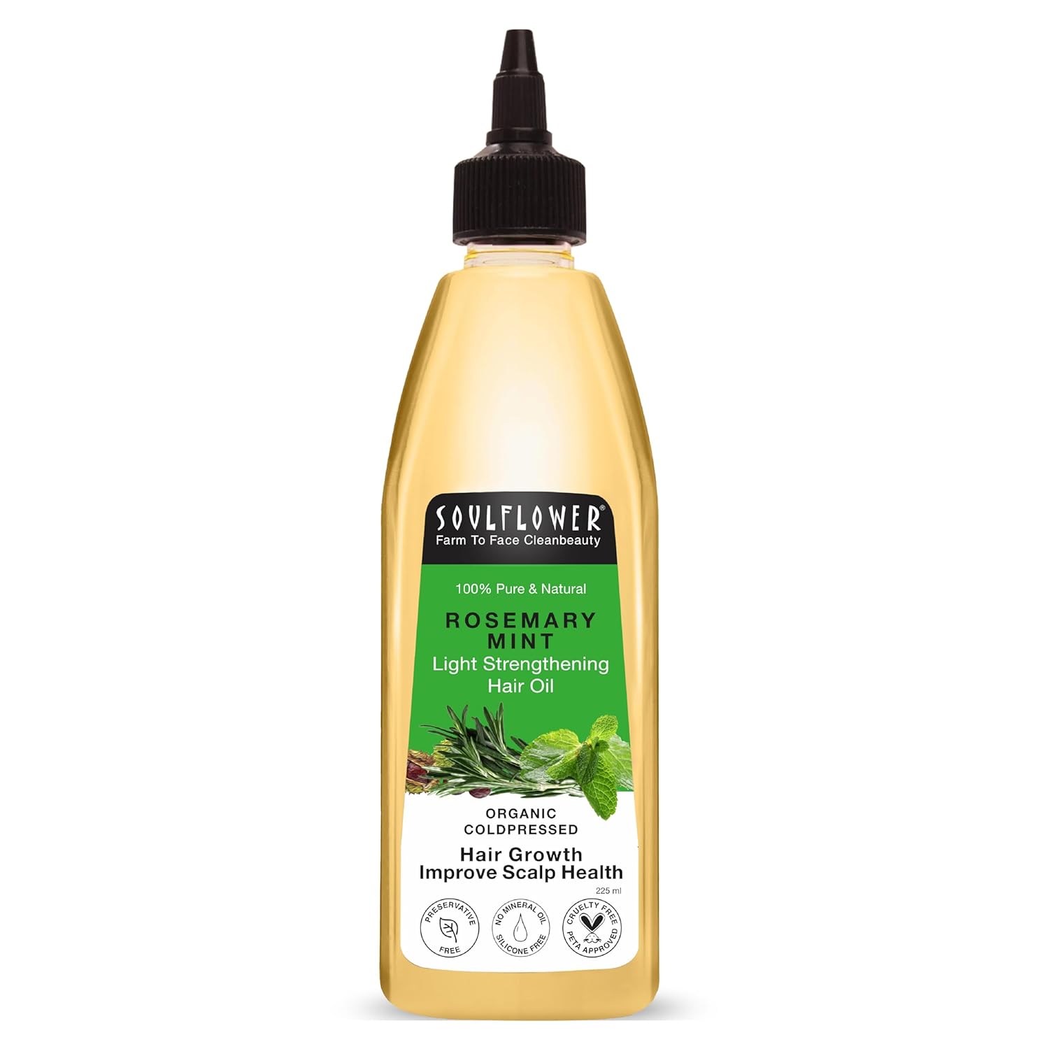 Soulflower Rosemary Mint Light Hair Oil - 225 ML