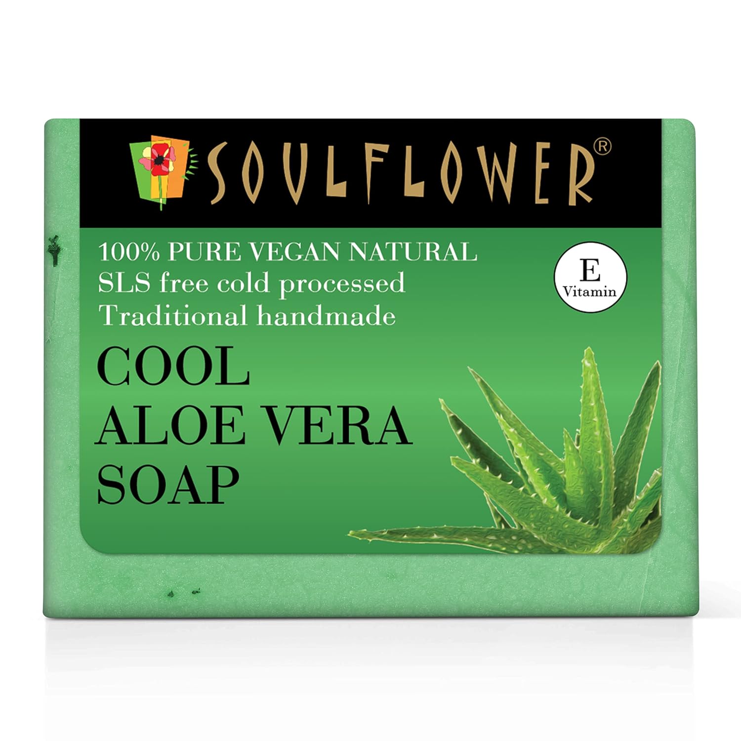 Soulflower Aloe Vera Soap - 150 GM