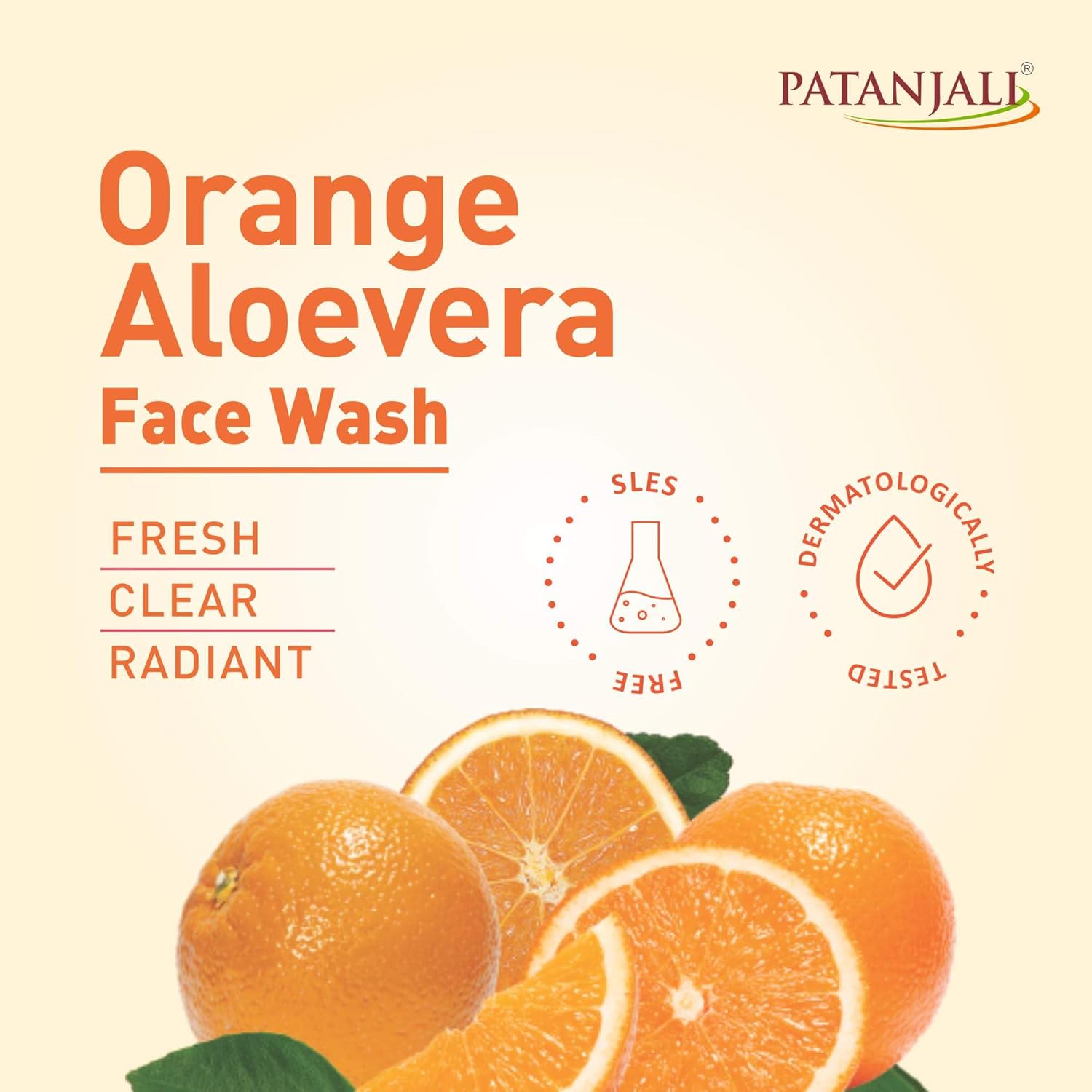 Patanjali Orange Aloevera Face Wash for Gentle Cleanser Removes Dirt Oil Refreshes Skin Natural Care for All Skin Types
