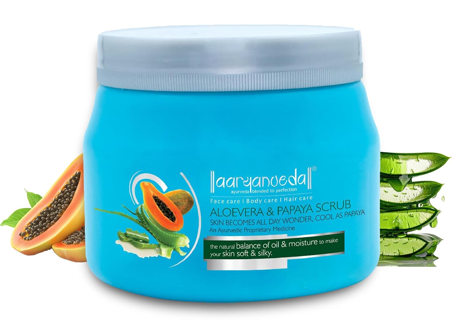 Aaryanveda Aloe vera & Papaya Face Scrub - 400 GM