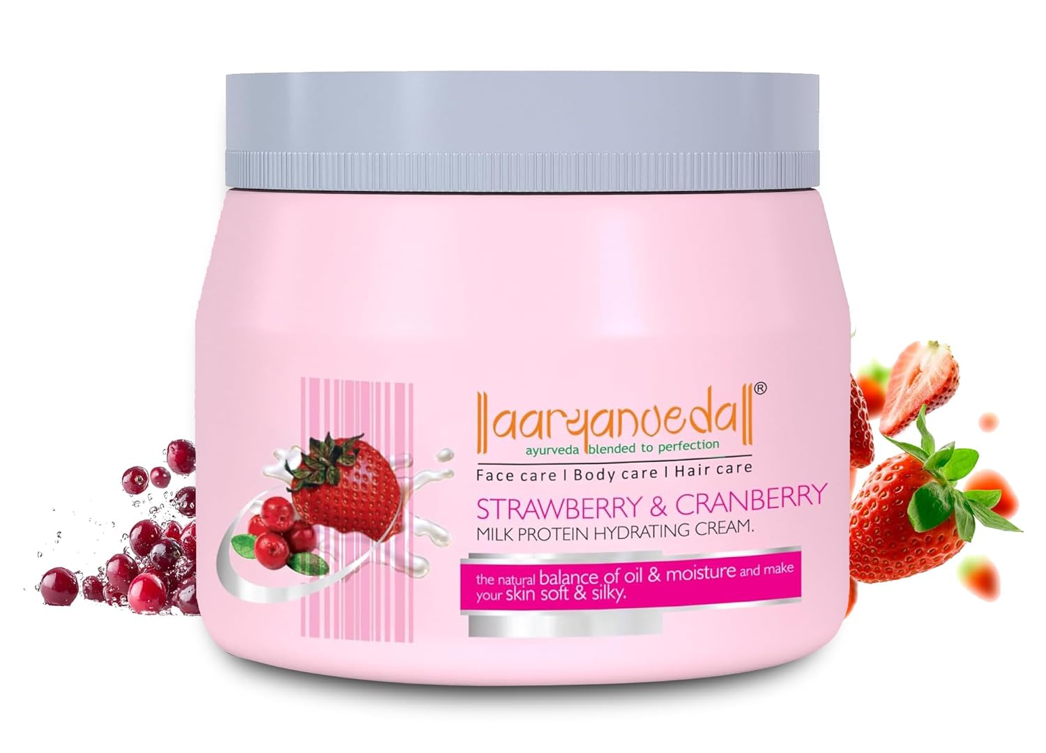 Aaryanveda Strawberry & Cranberry Cream - 400 GM