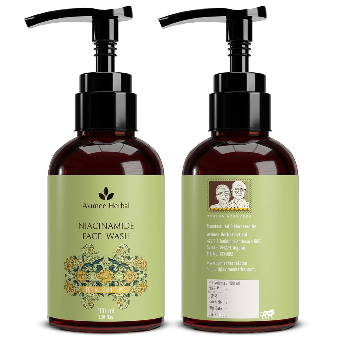 Avimee Herbal Niacinamide Face Wash - 100 ML