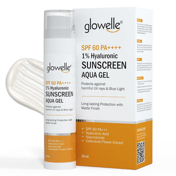Glowelle 1% Hyaluronic Sunscreen Aqua Gel With SPF 60 PA++++  - 50 ML