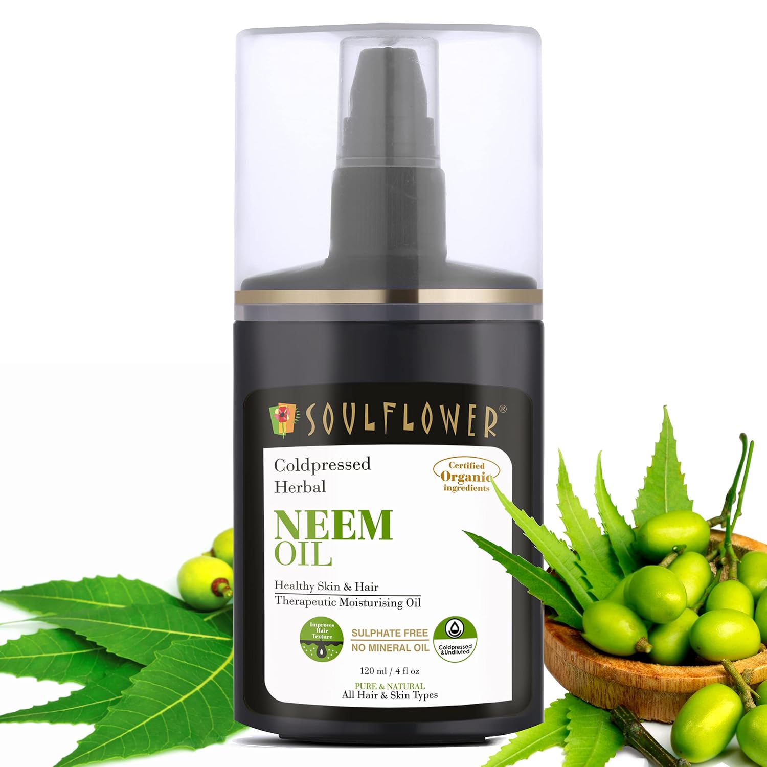 Soulflower Cold pressed Neem Oil - 120 ML