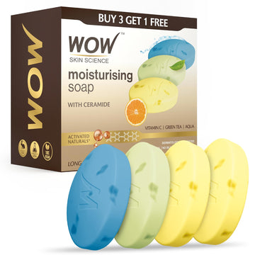 Wow Skin Science Green Tea & Ceramide Moisturizing Soap - 400 GM