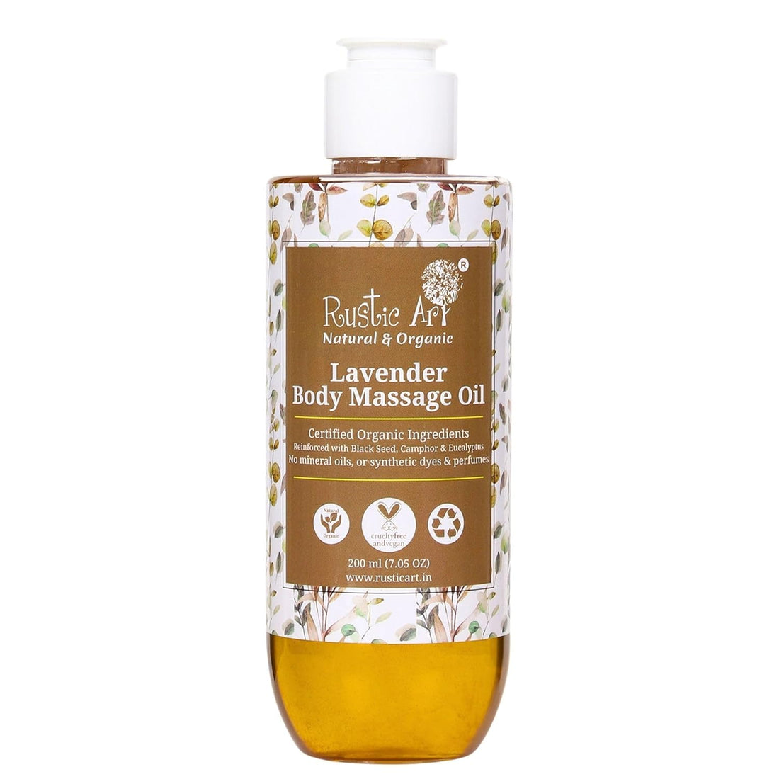 Rustic Art Lavender Body Massage Oil - 200 ML