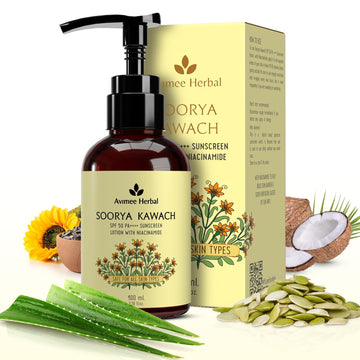 Avimee Herbal Soorya Kawach SPF 50 PA++++ Niacinamide Sunscreen Lotion - 100 ML