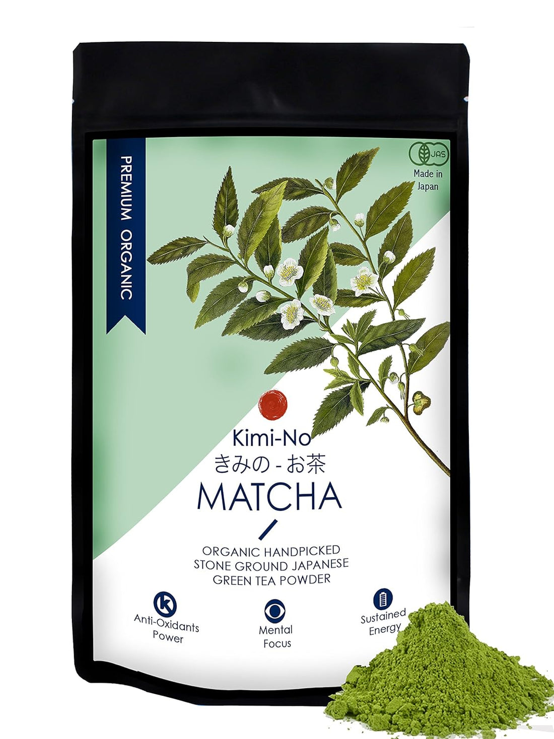 WishCare Kimino Japanese Organic Premium Grade Matcha Green Tea Powder - 50 GM