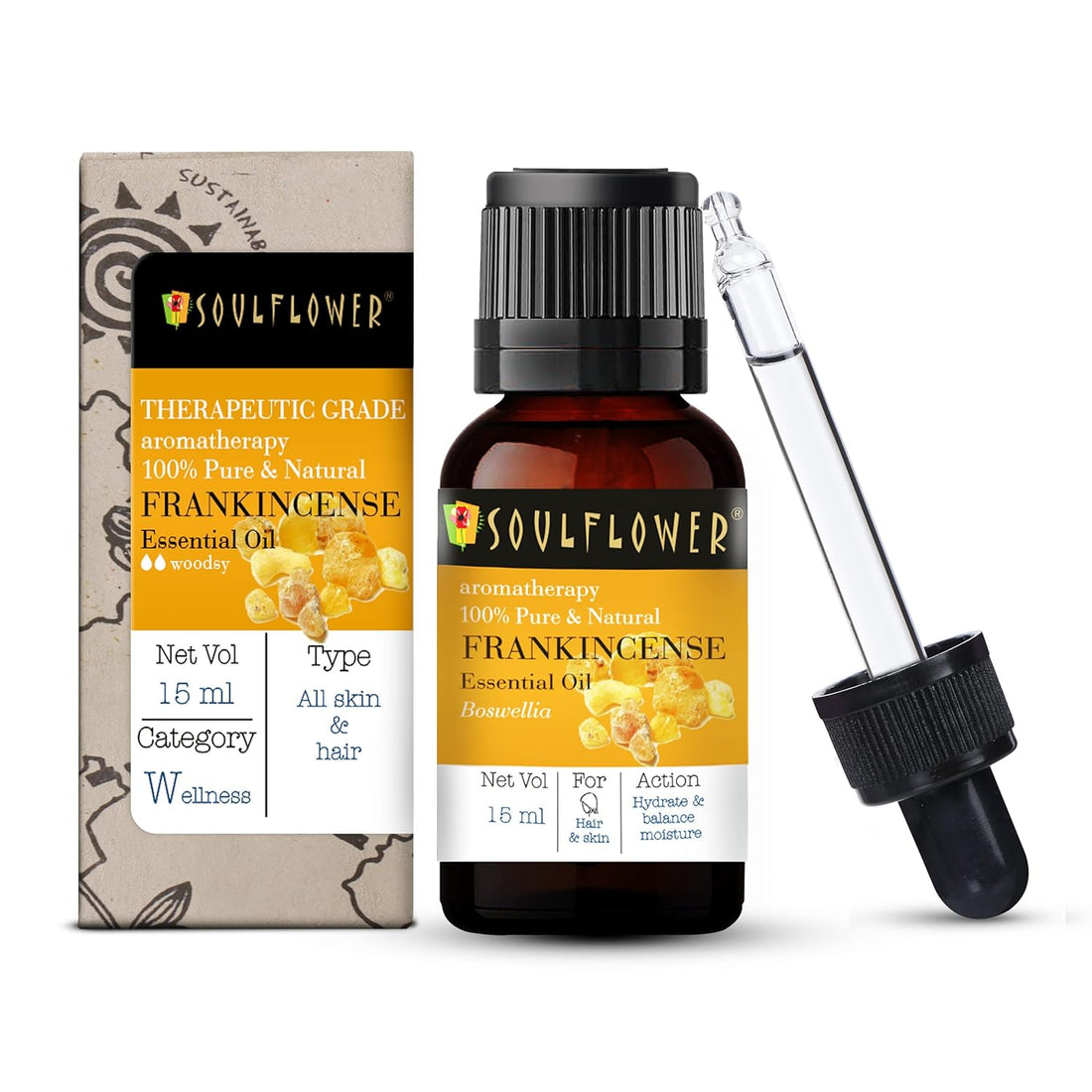 Soulflower Frankincense Essential Oil - 15 ML