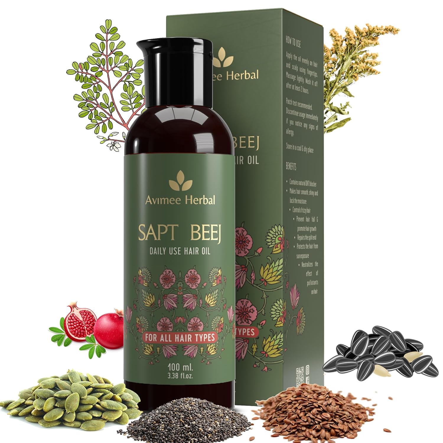 Avimee Herbal Sapt Beej Hair Oil - 100 ML