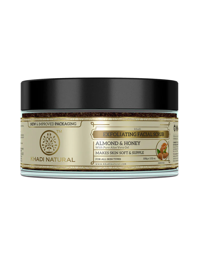 Khadi Natural Almond & Honey Exfoliating Facial Scrub - 100 GM
