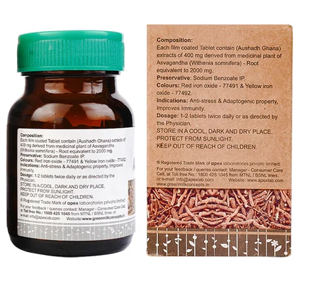Apex Asvagandha Tablets - 60 Tablets