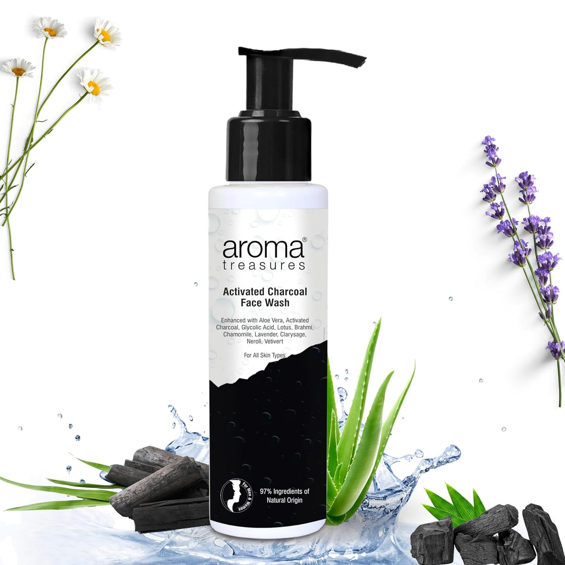 Aroma Treasures Activated Charcoal Face Wash - 100 ML