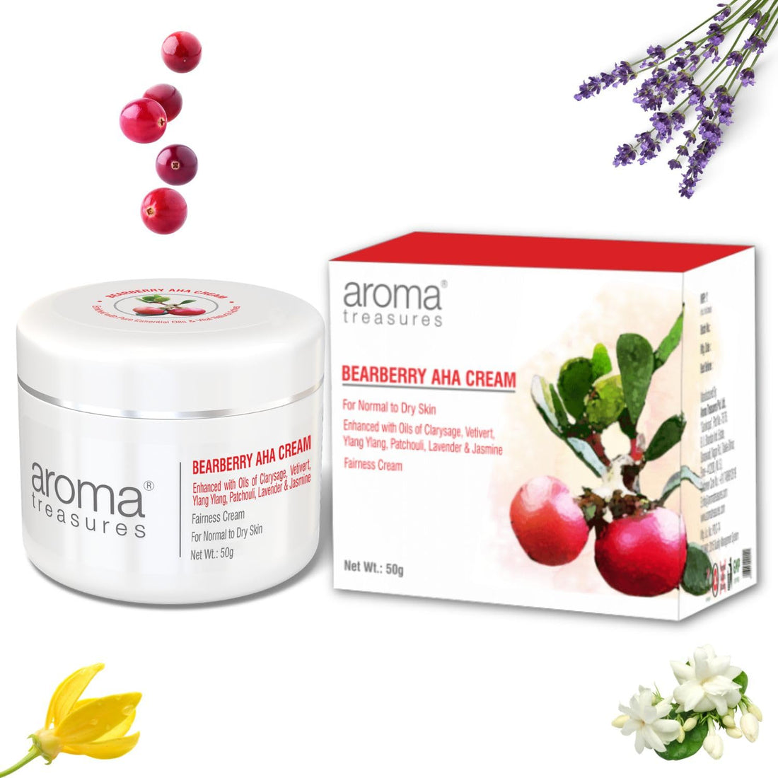 Aroma Treasures Bearberry AHA Cream - 50 GM