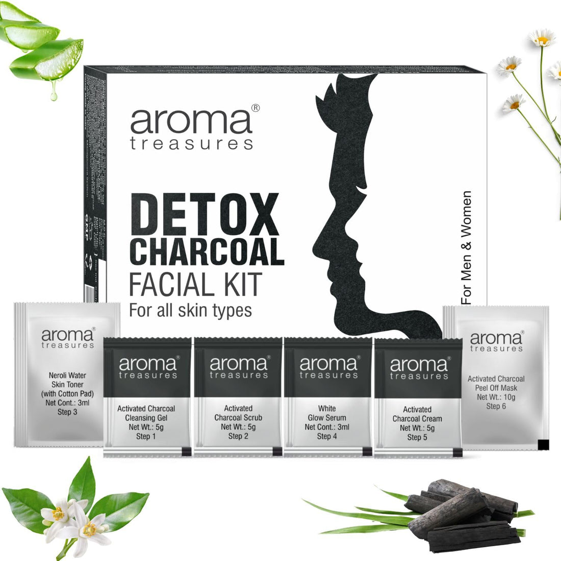 Aroma Treasures Detox Charcoal Facial Kit - 41 GM