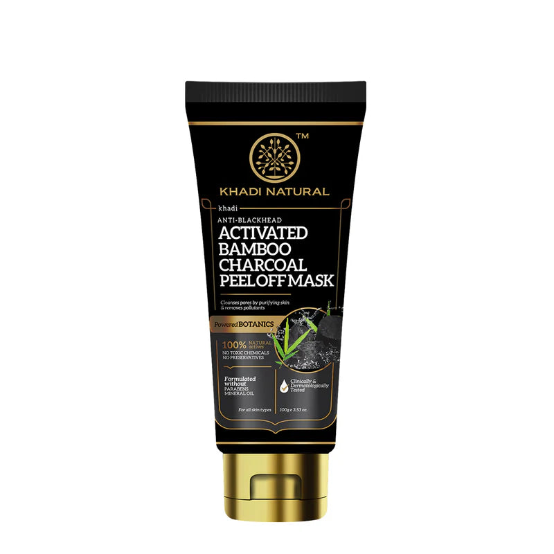 Khadi Natural Bamboo Charcoal Peel Off Mask - 100 GM