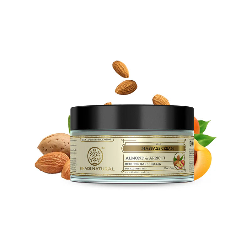 Khadi Natural Almond & Apricot Massage Cream - 50 GM