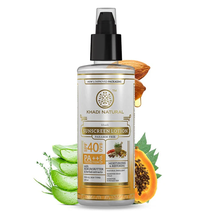 Khadi Natural Sunscreen Moisturising Lotion Spf 40 - 100 ML