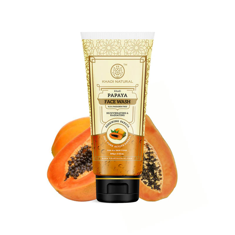 Khadi Natural Papaya Face Wash - 100 GM