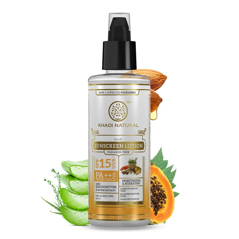 Khadi Natural Sunscreen Moisturising Lotion Spf 15 - 100 ML