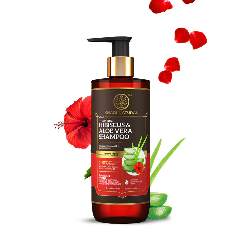 Khadi Natural Hibiscus & Aloe Vera Hair Cleanser - 310 ML