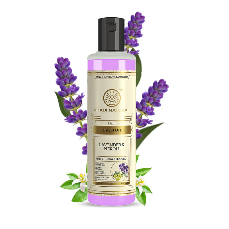 Khadi Natural Lavender & Neroli Bath Oil - 210 ML