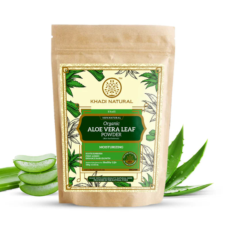 Khadi Natural Organic Aloe Vera Leaf Powder - 100 GM