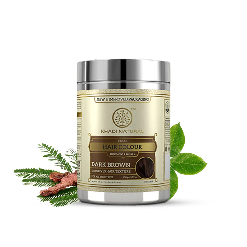 Khadi Natural Herbal Hair Colour Dark Brown - 150 GM