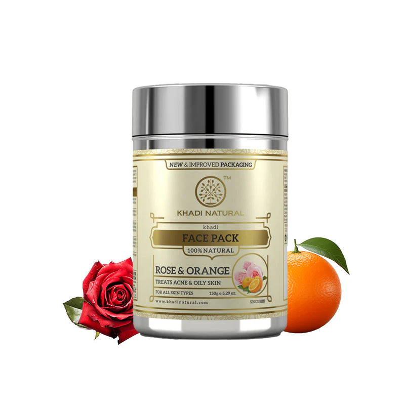Khadi Natural Rose & Orange Face Pack