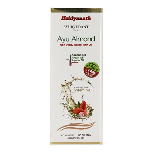 Baidyanath Ayu Almond Non Sticky Herbal Hair Oil - 100 ML