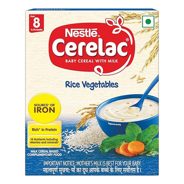 Nestle Cerelac Baby Cereal with Milk Rice Vegetables (From 8 to 12 Months ) - 300 GM