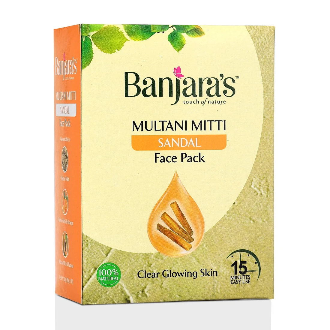 Banjaras Multani with Sandal Face Pack Powder - 100 GM