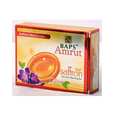 Baps Amrut Saffron Glycerin Bathing Bar - 75 GM