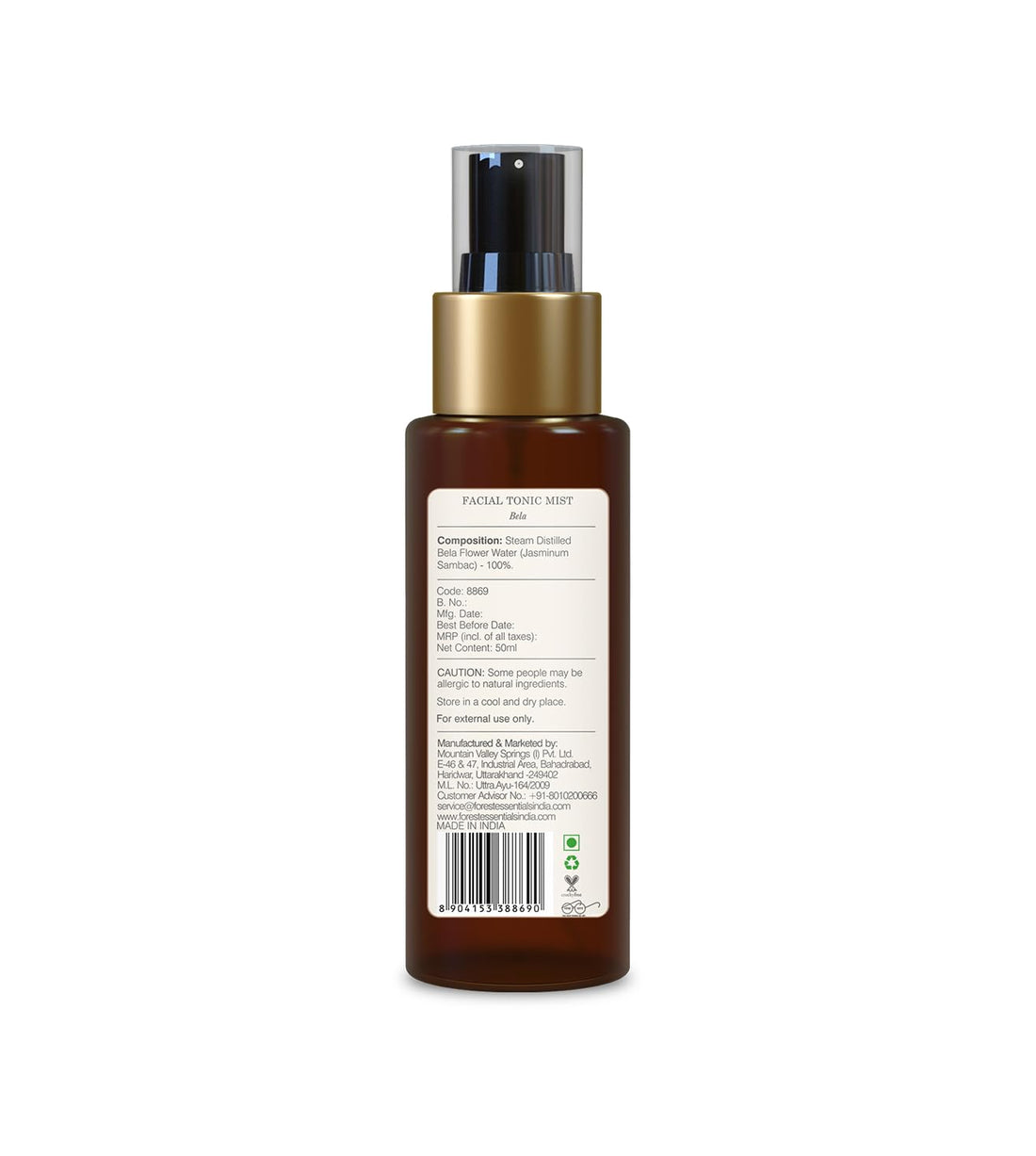 Forest Essentials Facial Tonic Mist - Bela