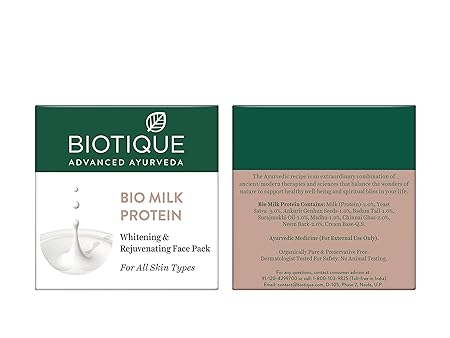 Biotique Milk Protein Instant Glow Brightening Face Pack