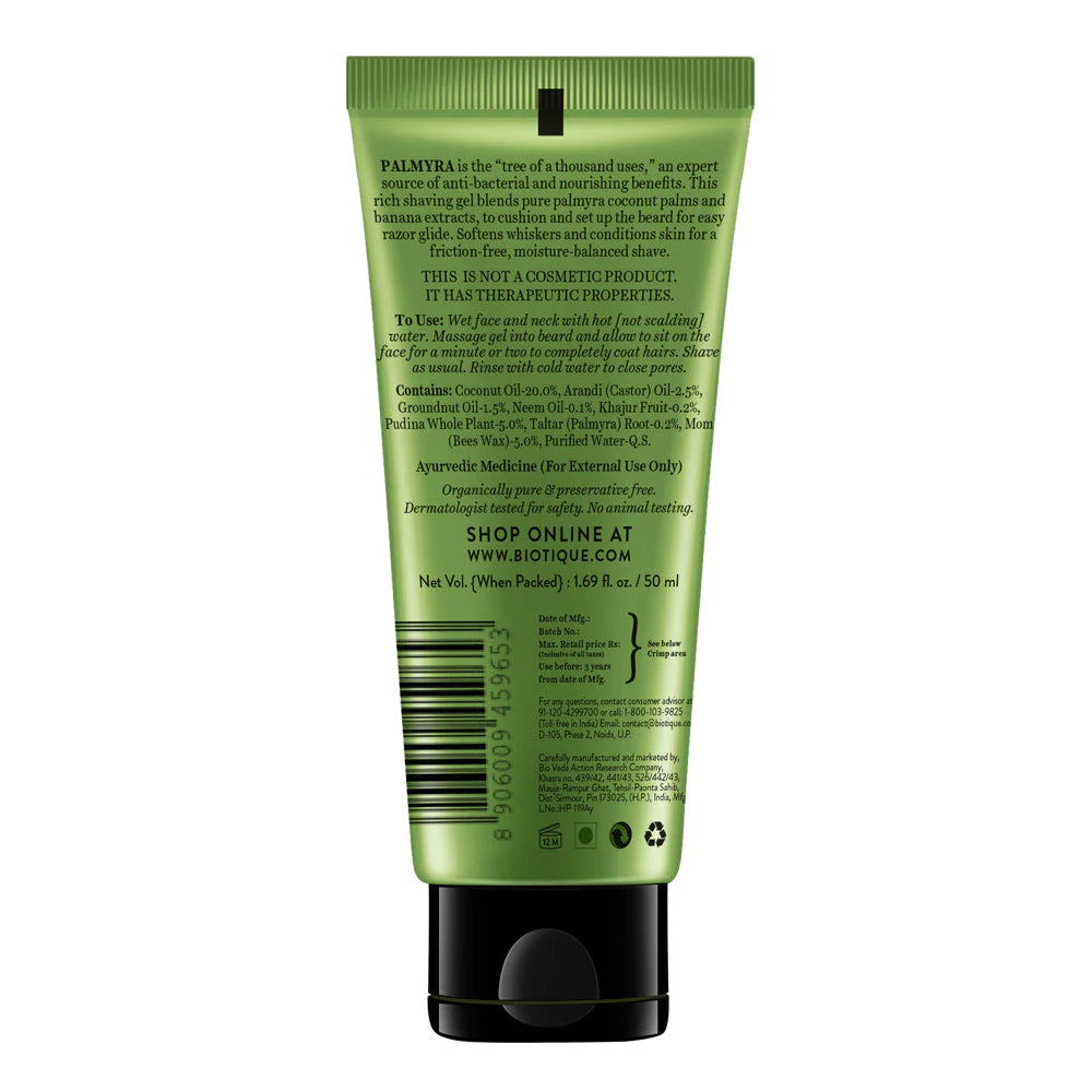 Biotique Palmyra Expert Shave Gel - 50 ML