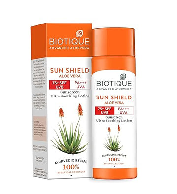 Biotique Sun Shield Aloe Vera 75+Spf Sunscreen Lotion - 190 ML