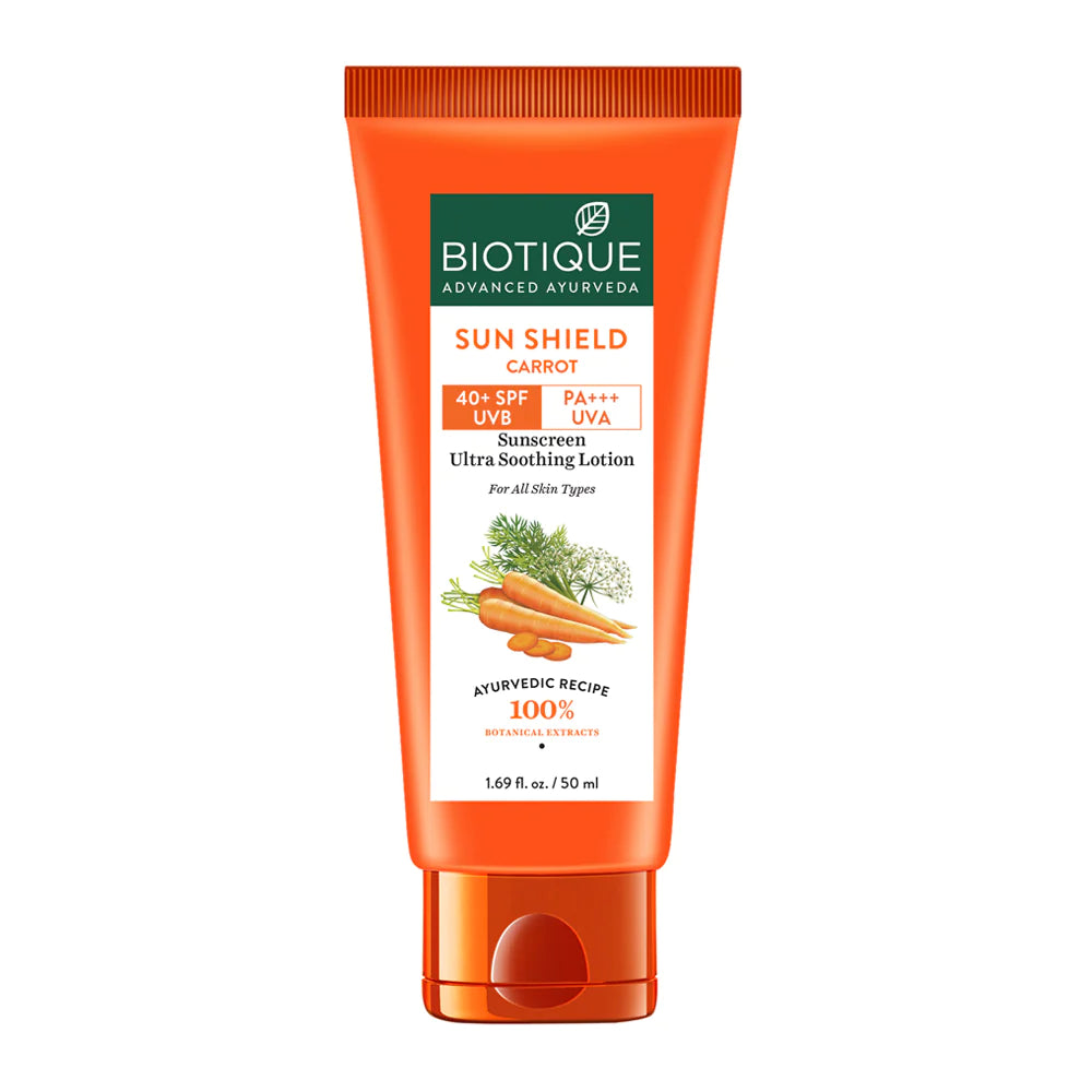 Biotique Sun Shield Carrot 40+Spf Sunscreen Lotion