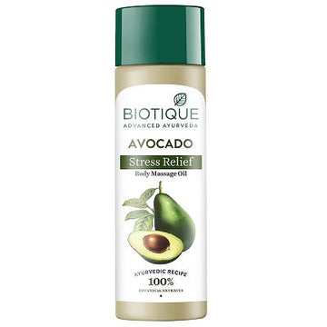 Biotique Advanced Ayurveda Bio Avocado Stress Relief Body Massage Oil - 200 ML