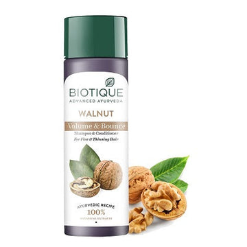 Biotique Advanced Ayurveda Bio Walnut Bark Volumizing Shampoo For Fine & Thinning Hair