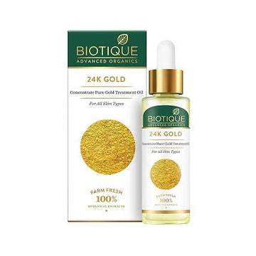Biotique Advanced Organics 24K Gold Concentrate Pure Gold Treatment Oil - 30 ML