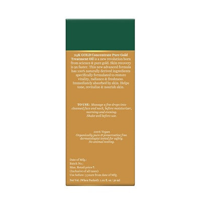 Biotique Advanced Organics 24K Gold Concentrate Pure Gold Treatment Oil - 30 ML