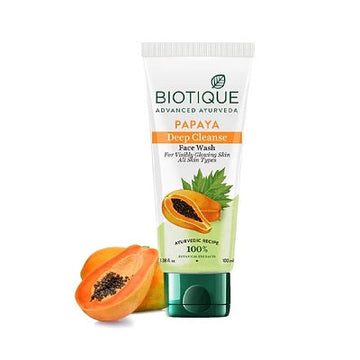 Biotique Bio Papaya Deep Cleanse Visibly Glowing Skin Face Wash - 100 ML
