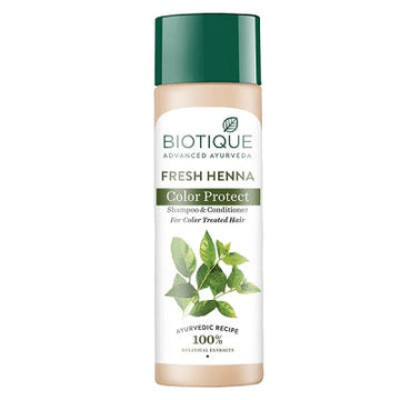 Biotique Fresh Henna Color Protect Shampoo & Conditioner For Color Treated Hair - 190 ML