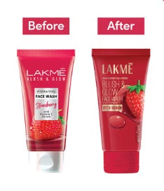 Lakme Blush & Glow Strawberry Freshness Gel Face Wash - 100 GM