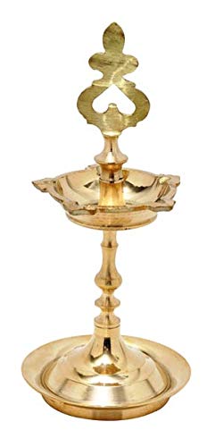 Brass Karaikudi Lamp with Pirai