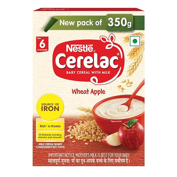 Nestle Cerelac Baby Cereal With Milk Wheat Apple - 350 GM