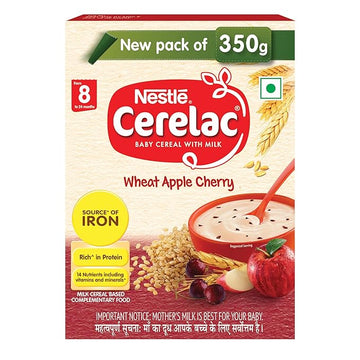 Nestle Cerelac Baby Cereal With Milk Wheat Apple Cherry - 350 GM
