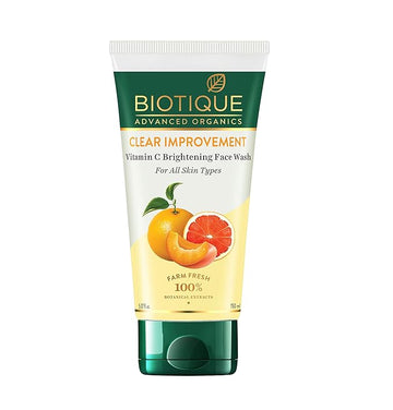 Biotique Advanced Organics Clear Improvement Vitamin C Brightening Face Wash - 150 Ml